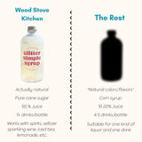 Glitter Simple Syrup for Cocktail, Mocktails, Coffee, Tea & More, 16 fl oz